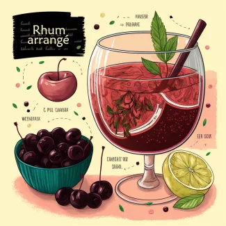 Rhum arrangé cerise pomme réglisse Rhum arrangé cerise pomme réglisse